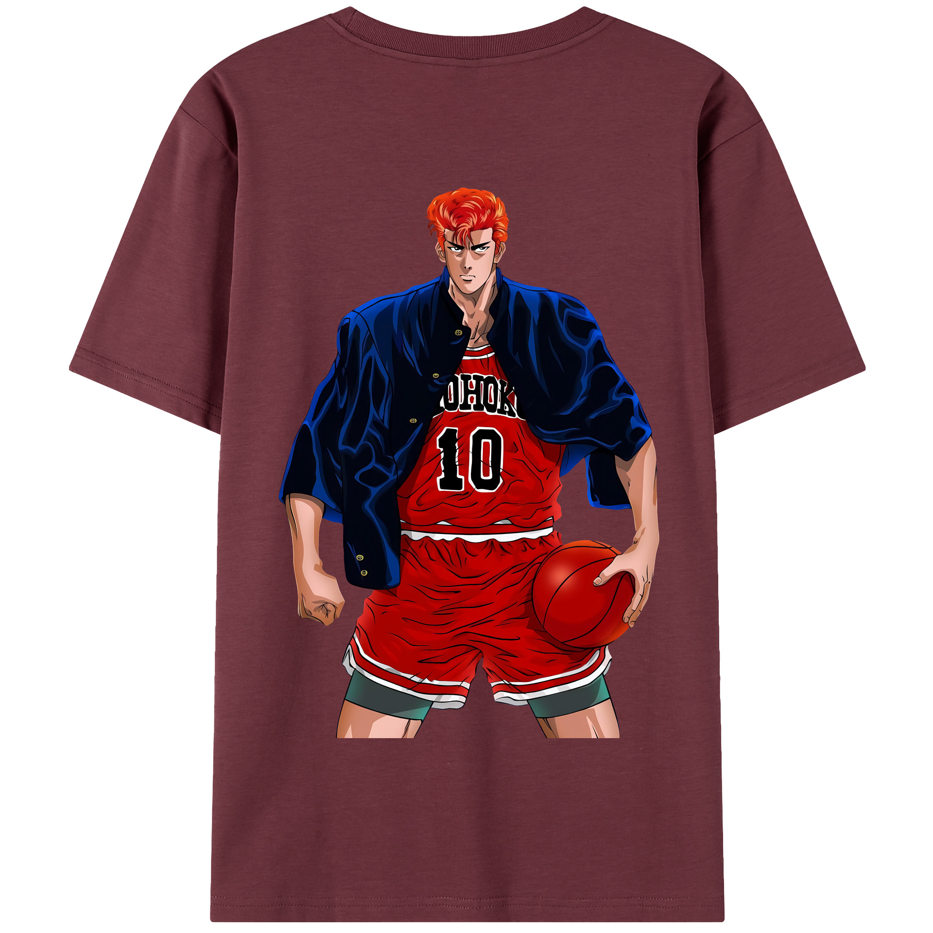 SLAM DUNK／スラムダンク 綿100％半袖Tシャツ（背面プリント）